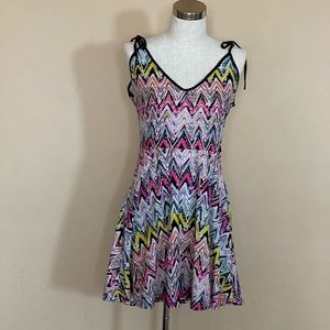 Tie Spaghetti strap fit and flare tunic/dress